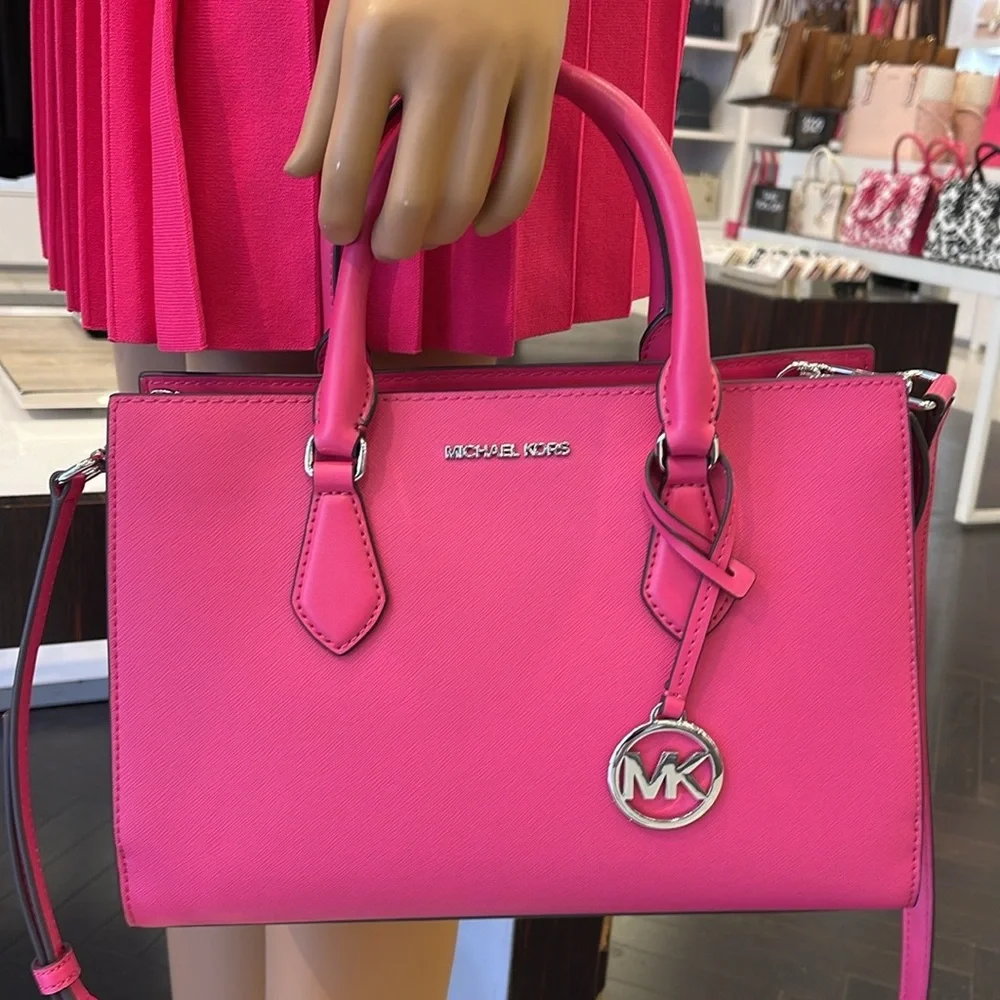 Michael Kors Sheila Medium Satchel Dragonfruit NWT